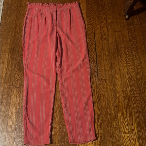 Express Red Pants with Black/White Striped Pants, Size 8L - Picture 1 of 8